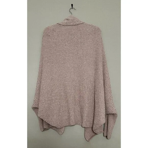Wishlist Medium Large Chenille Cardigan Sweater Blush Pink Heavyweight Dolman - Picture 3 of 7